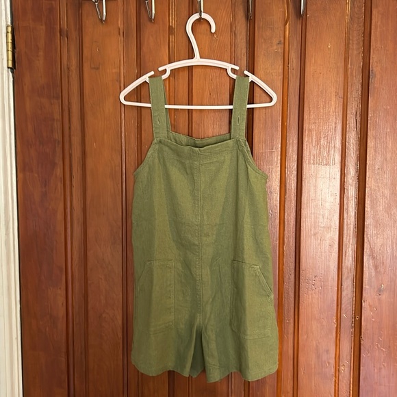 Old Navy green linen romper size 5T unworn - Picture 1 of 4
